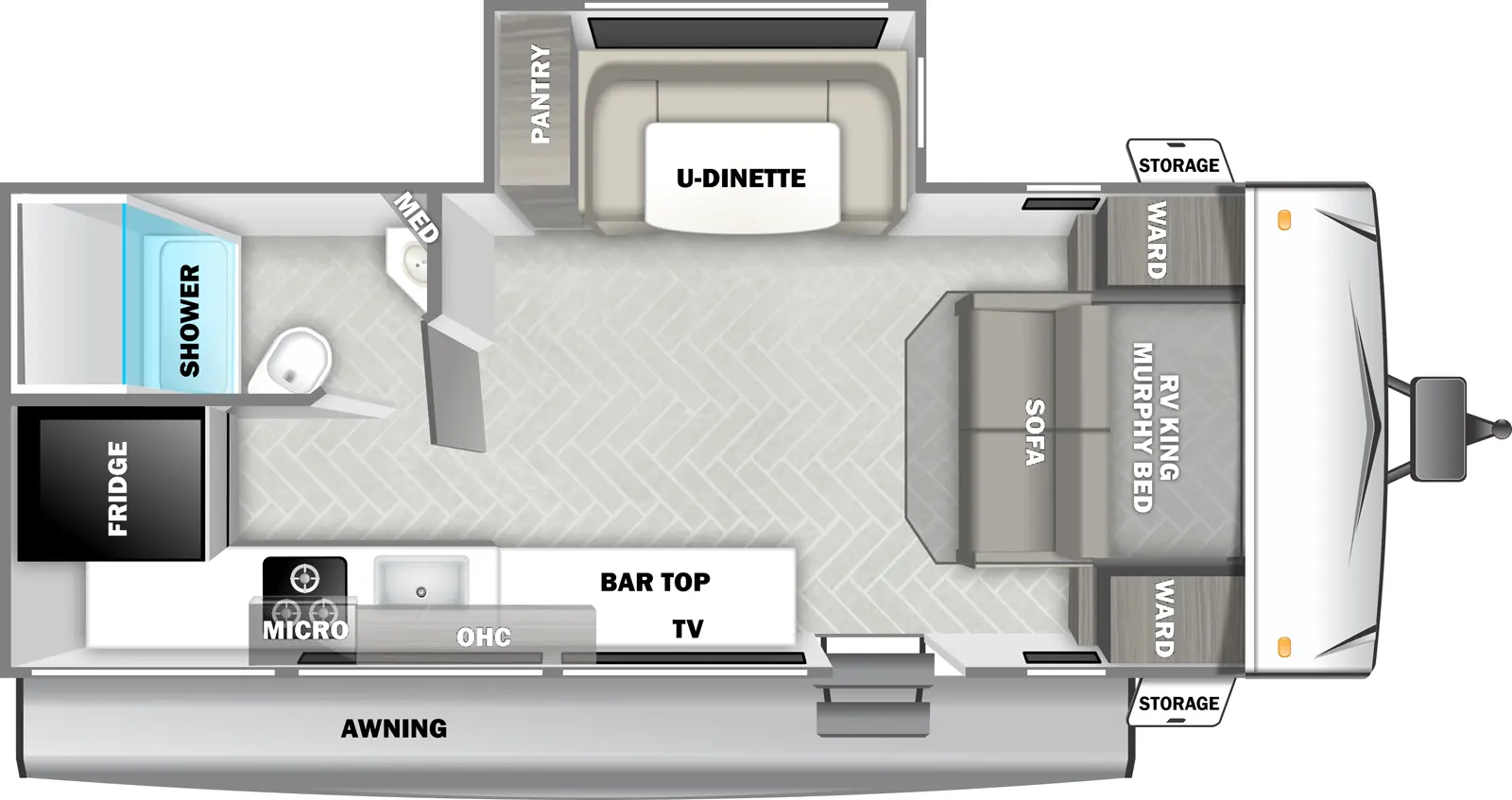 Cruise Lite Southwest T228MB Floorplan